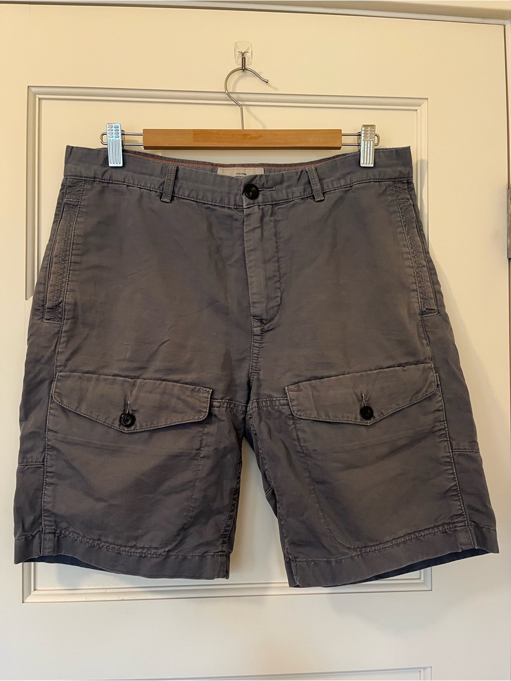 Jack Spade Warren Street Men’s 32 Gray Cargo Fatigue Shorts Utility